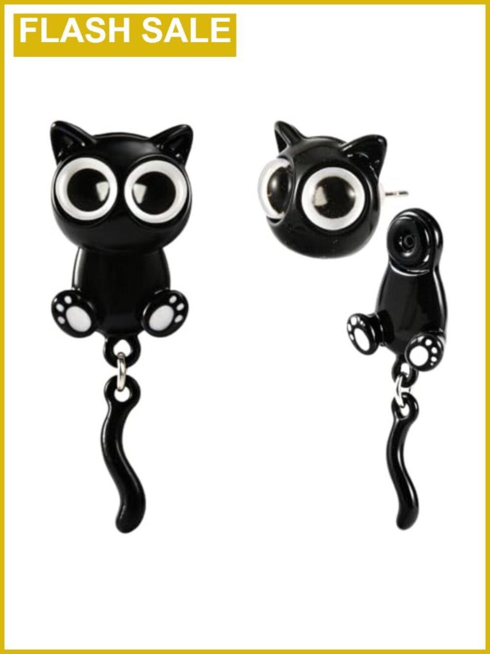 Cat Earrings Stud Retro Arch Gold Eye Halloween Christmas Jewelry